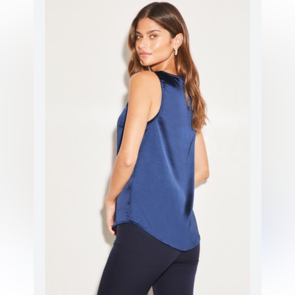 Ann Taylor Midnight Blue Sleeveless Blouse